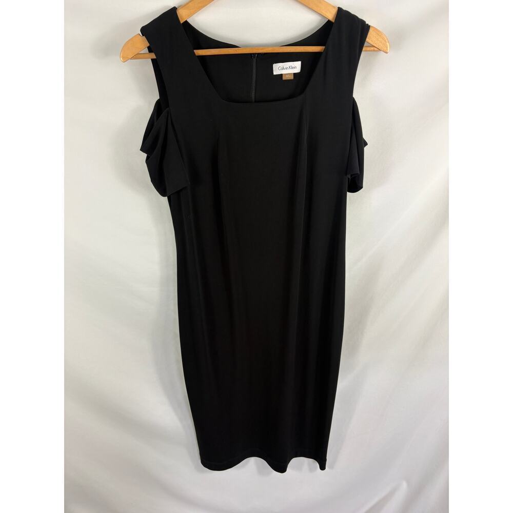 Calvin Klein Black Cold Shoulder Dress Size 10